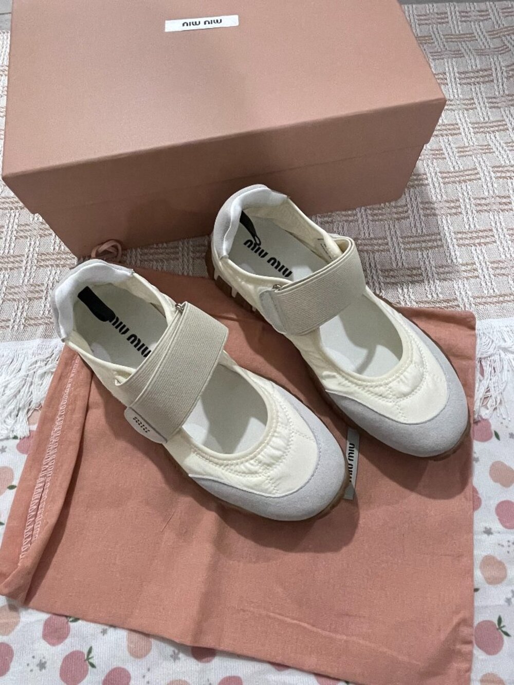 Miu Miu Velcro Ballet-Style Mary Jane Shoes